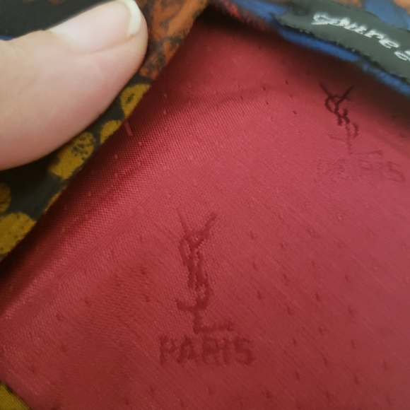 Ysl tie floral print 100% silk - Picture 4 of 6